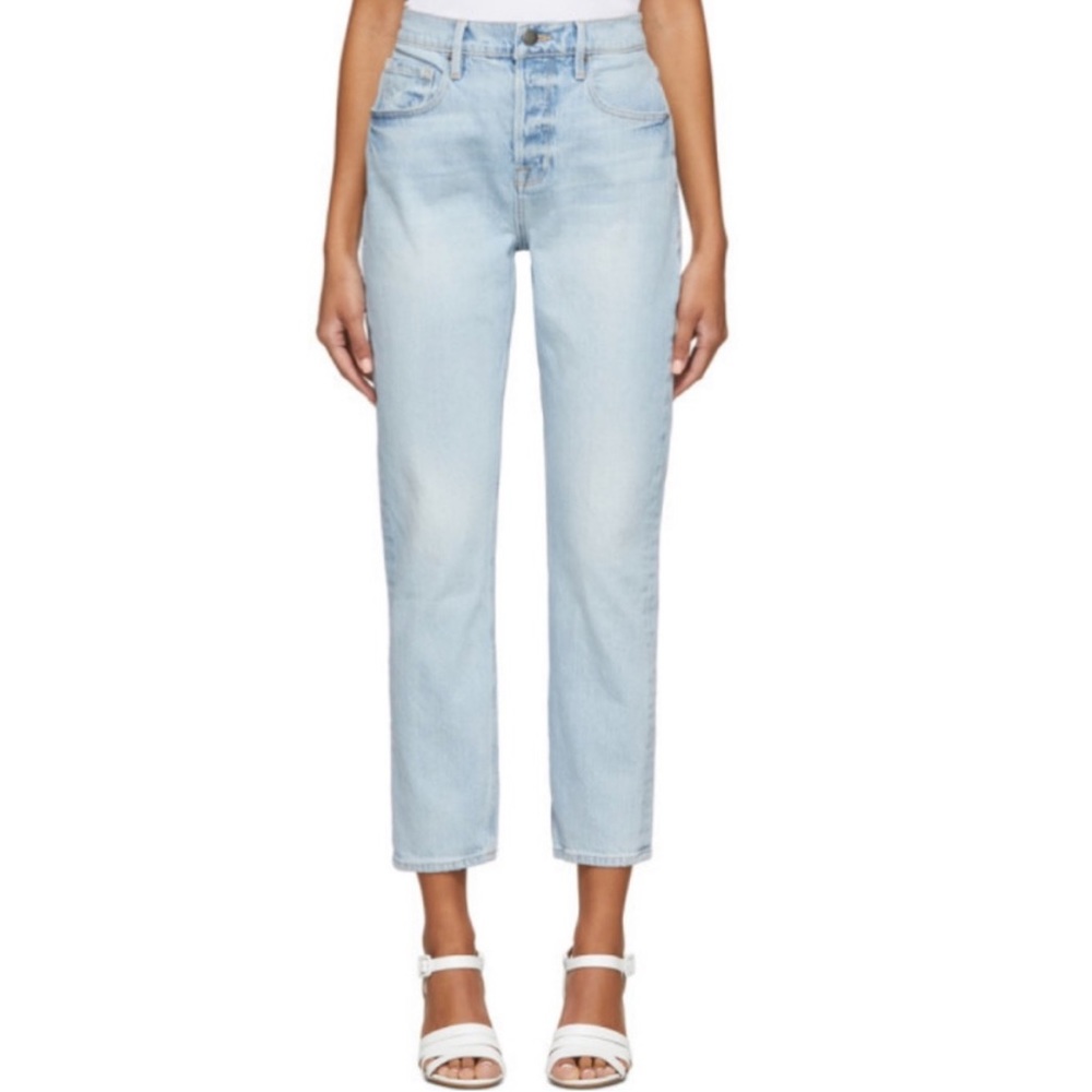 FRAME Denim Heritage Le Original Straight Leg High Rise Artesia Sand